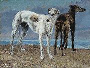 Gustave Courbet The Greyhounds of the Comte de Choiseul oil painting